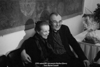 Lenka Sýkorová a Zdeněk Sýkora v roce 2010, oslava 90. narozenin Zdeňka Sýkory. Foto Bořek Zasadil