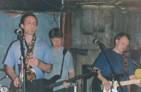 During a concert in San Francisco, Pavel Keřka in the middle, 1992