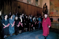 Doctoral graduation, first from the left, Karolinum Prague, December 1991