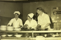 Ludmila Holbová (left). Practical training. Apprenticeship cook