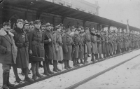 Michael Plátek's grandfather František Plátek with Czechoslovak legionnaires in Russia