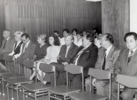 Meeting at the University Hospital, workers nominated for Meritorious Worker in Health Care, 1982