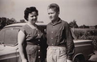 Jaroslav Douša aged 15 with his mother Marie, 1964