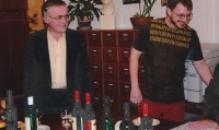 Jaroslav Douša (left), city archivist emeritus, and Adam Skála, head of the Plzeň City Archive since 2012