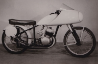 A motorcycle designed and partly built by witness's father Jaroslav Douša Sr