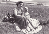 Mother Marie Doušová with witness Jaroslav Douša, likely in 1951