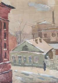 Painting Viacheslav Babak made during his studies at the art school, 1960