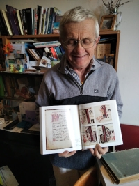 Jaroslav Douša in his apartment in Slovany, 27 February 2025