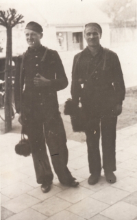 Dad Antonín Svoboda with his colleague, Zlín,1938