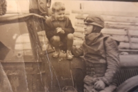 With dad, circa 1954