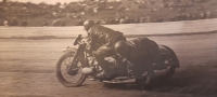 Rudolf Průcha's father at the races