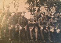 Karel Třesohlavý in the First World War, the front row - the second from the left