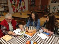 MArie VaŇková with students during the interview