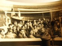 "Humboldt" trip of employees/scholarship holders of universities in the German SSR; in the back of the photo Miloň Pohořelý, Hamburg, 1986